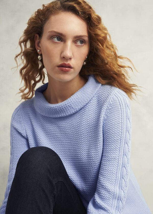 hobbs Camilla Cotton Jumper Muscari Blue