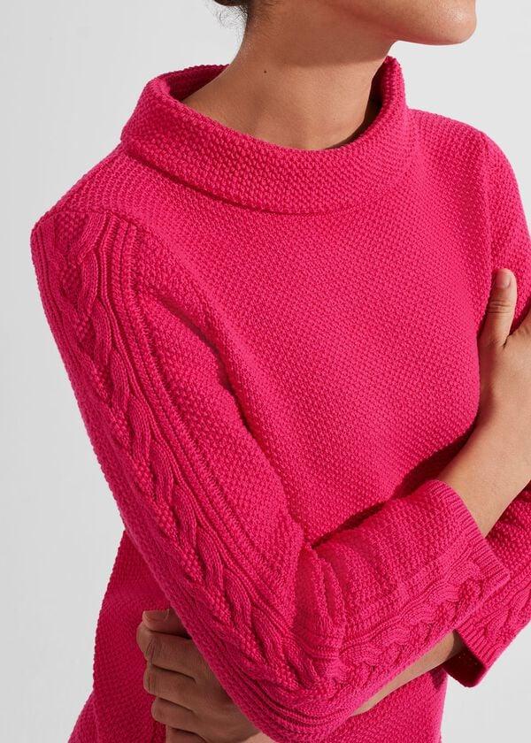 Hobbs Camilla Cotton Jumper Sapphire Pink