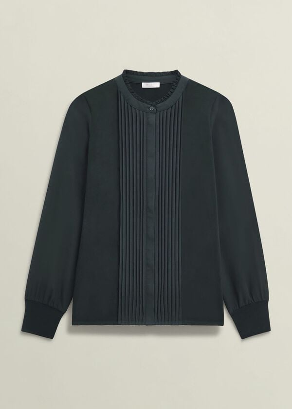 Hobbs Carina Pleated Top Evergreen