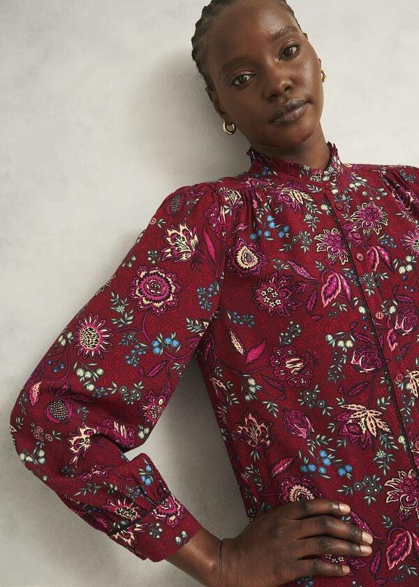 Hobbs Carissa Blouse Red Multi