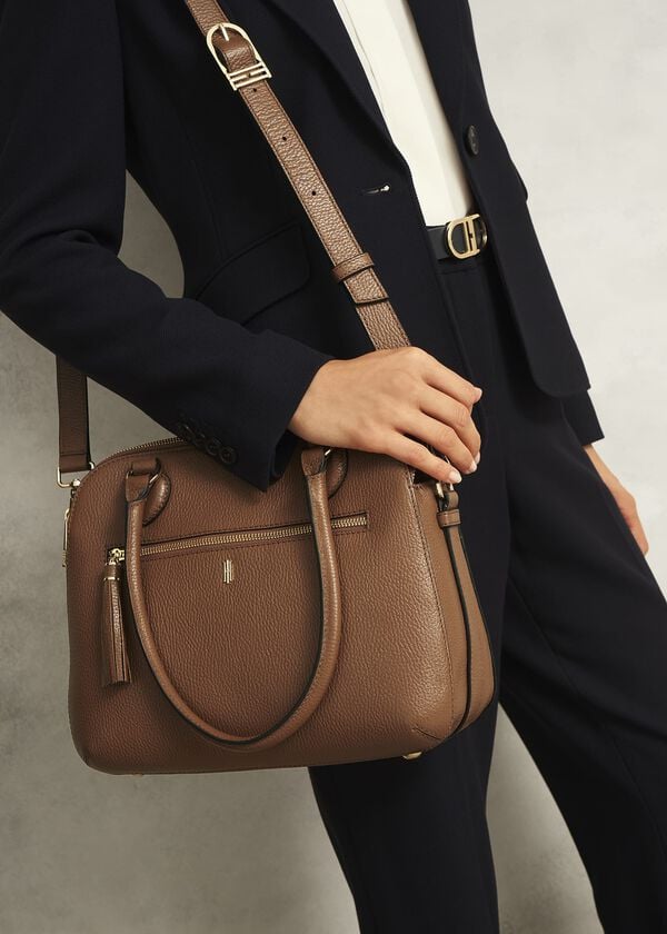 Hobbs Carlton Large Leather Bag Tan