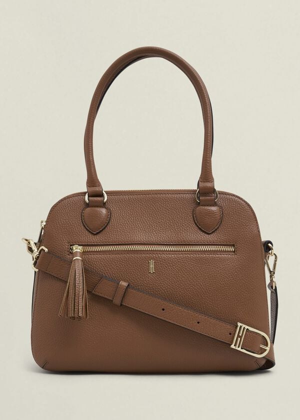 hobbs Carlton Large Leather Bag Tan