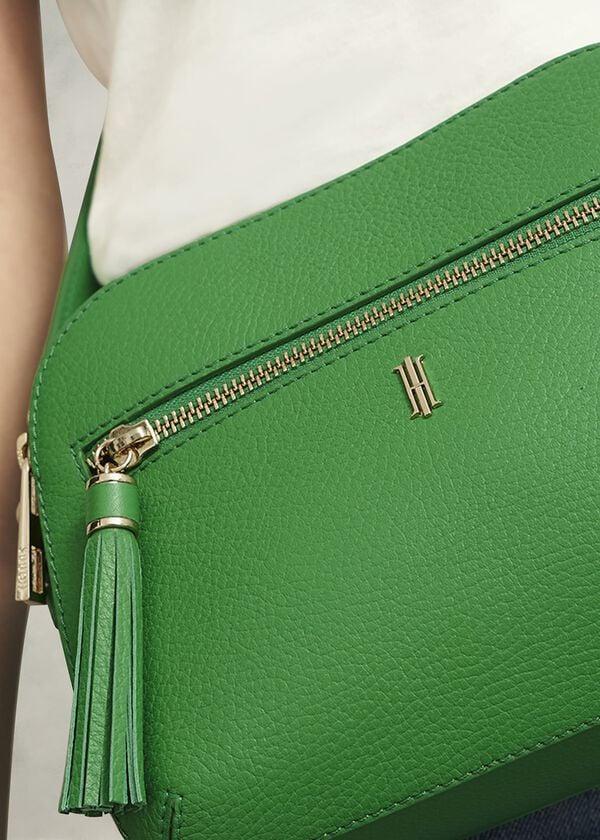 Hobbs Carlton Leather Crossbody Bag Laurel Green