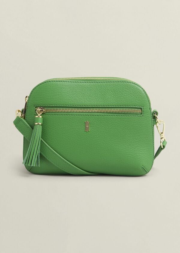 hobbs Carlton Leather Crossbody Bag Laurel Green
