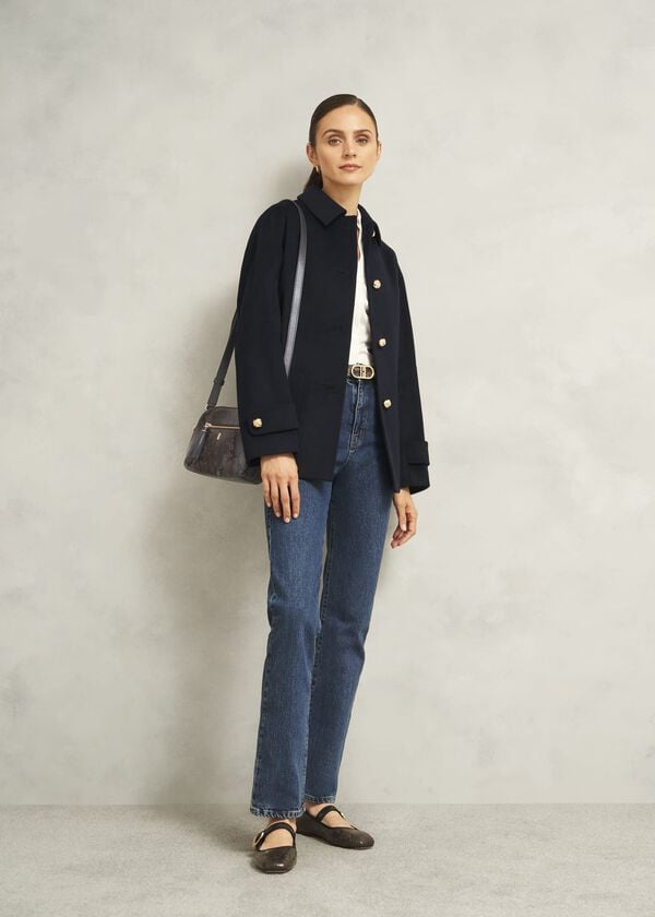 Hobbs Carlton Leather Crossbody Bag Snake Print