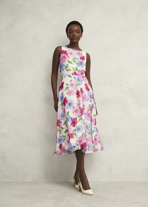 hobbs Carly Dress Ivory Multi