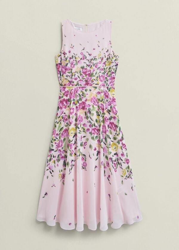 Hobbs Carly Dress Pale Pink Multi