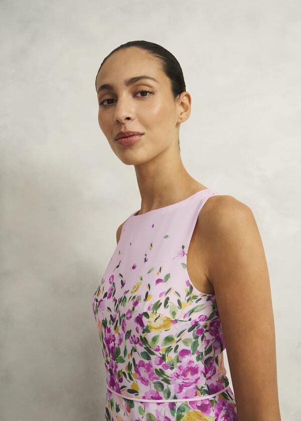 Hobbs Carly Dress Pale Pink Multi