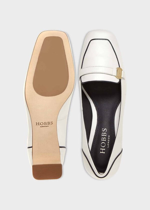 Hobbs Carolina Block Heel Ivory Navy