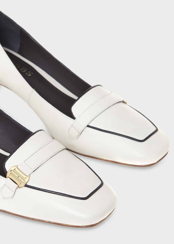 Hobbs Carolina Block Heel Ivory Navy