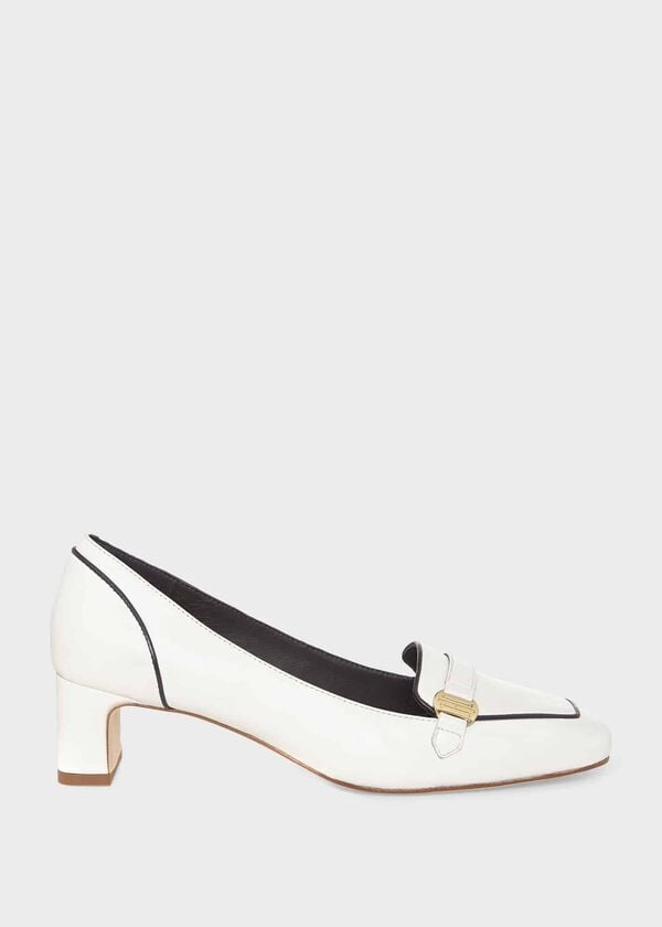 hobbs Carolina Block Heel Ivory Navy