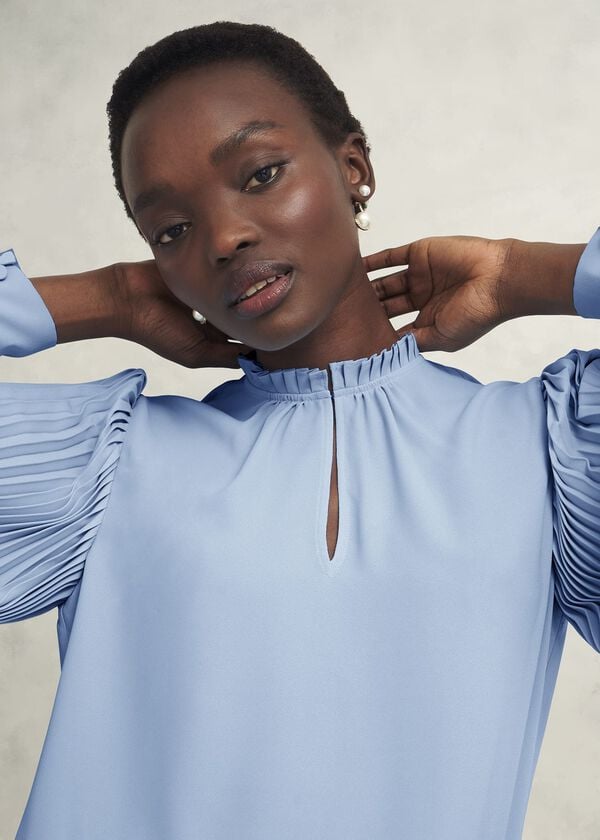 Hobbs Carrie Blouse Powder Blue