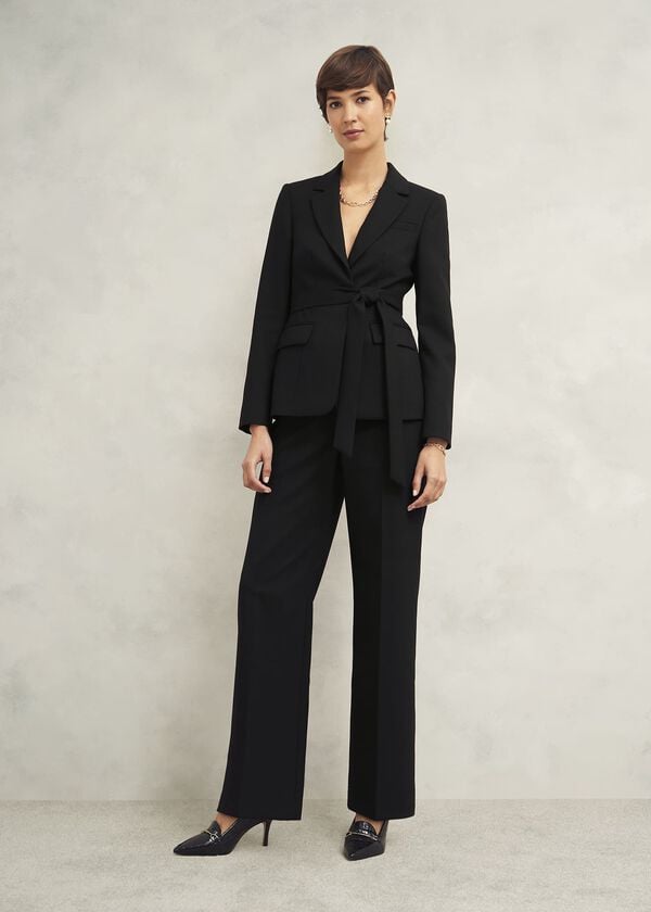 hobbs Casey Trousers With Wool Black
