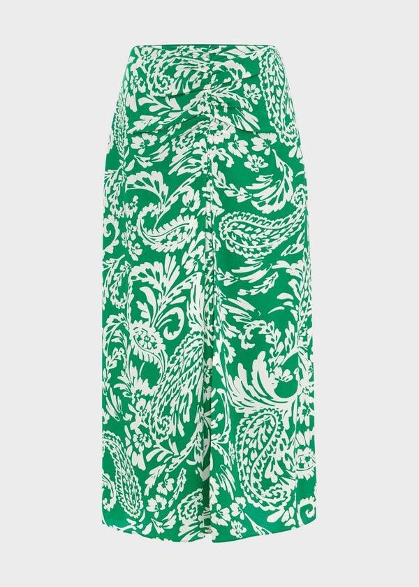 Hobbs Cassidy Skirt Green Ivory