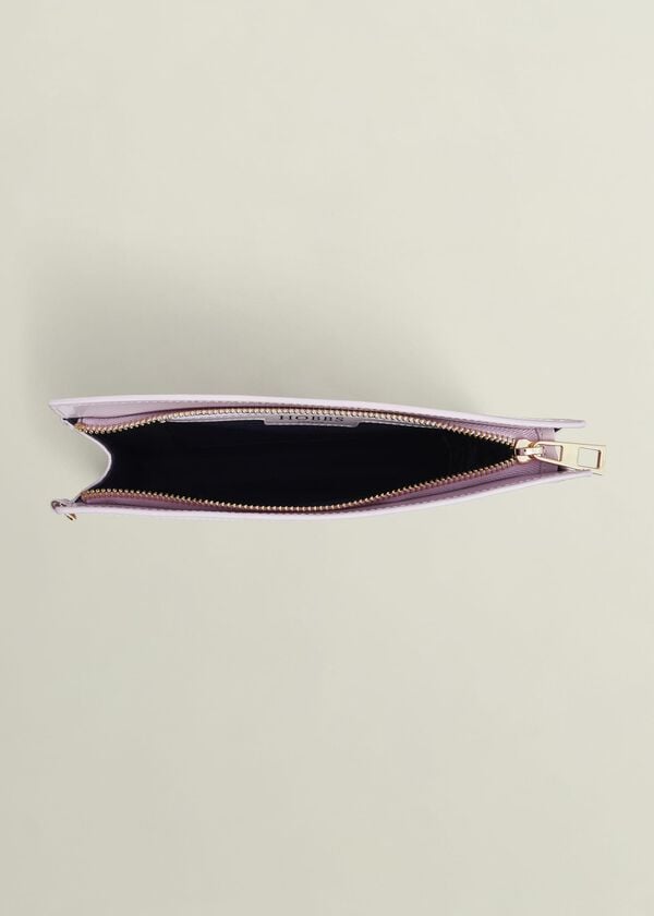 Hobbs Catherine Leather Wristlet Dusky Pink