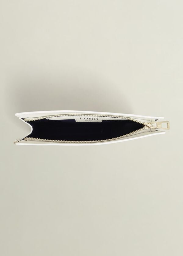 Hobbs Catherine Leather Wristlet Ivory