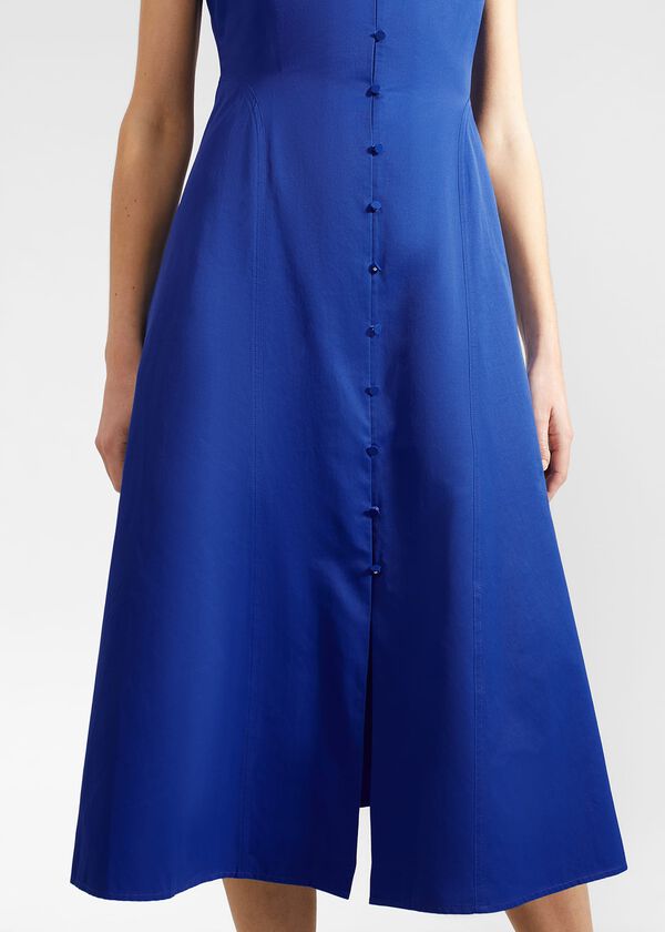 Hobbs Cathleen Dress With Cotton Lapis Blue