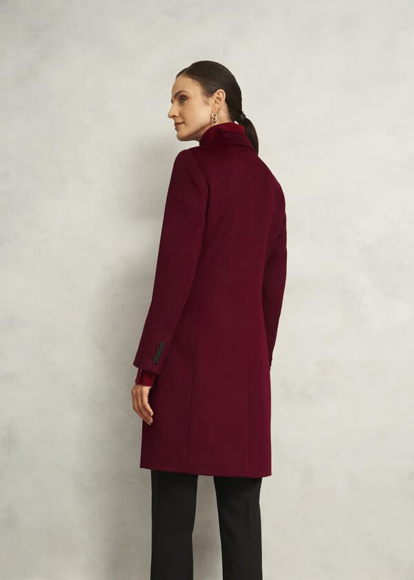 Hobbs Cavendish Wool Coat Beryl Red