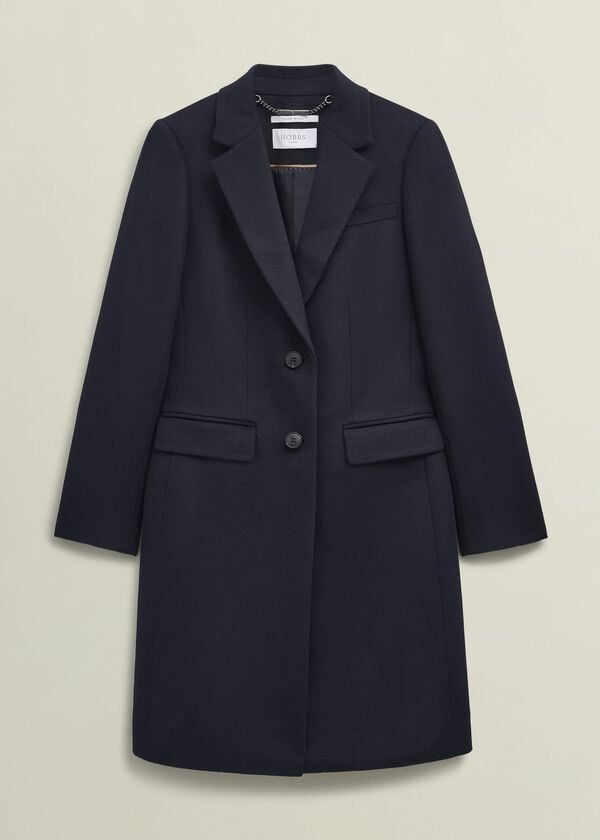 Hobbs Cavendish Wool Coat Navy