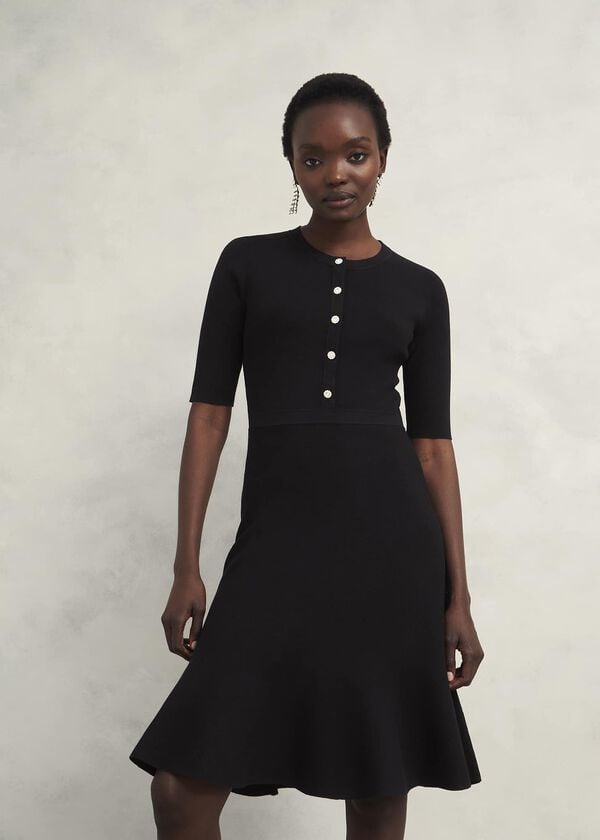 hobbs Cece Knitted Dress Hobbs Black