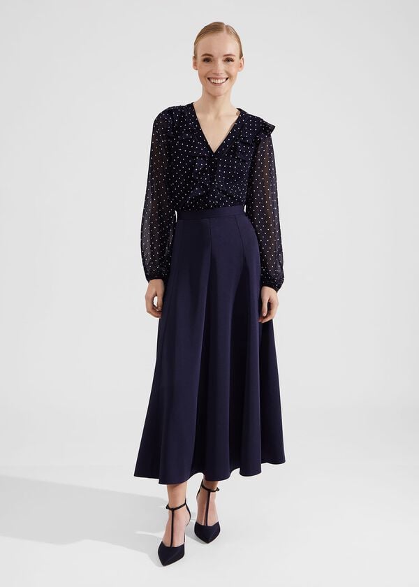 hobbs Charteris Skirt Midnight Navy