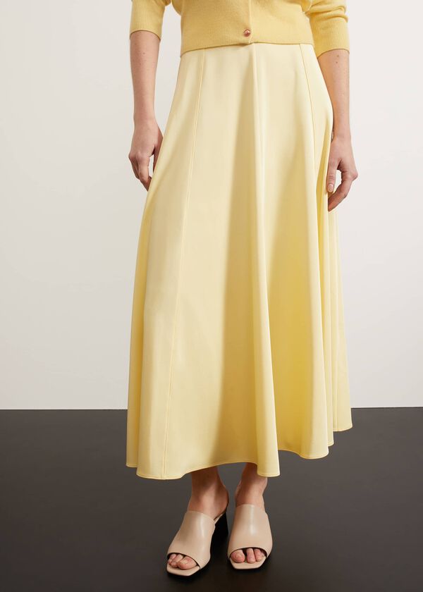 Hobbs Charteris Skirt Pale Yellow