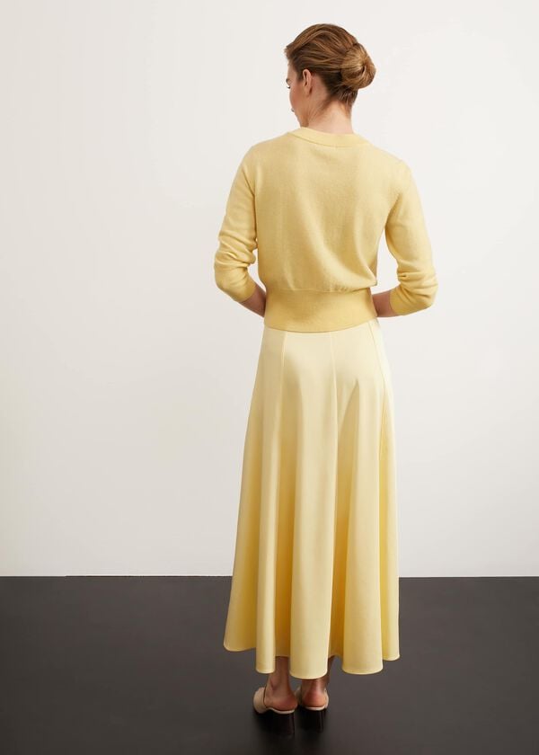 Hobbs Charteris Skirt Pale Yellow