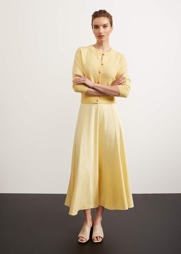 hobbs Charteris Skirt Pale Yellow