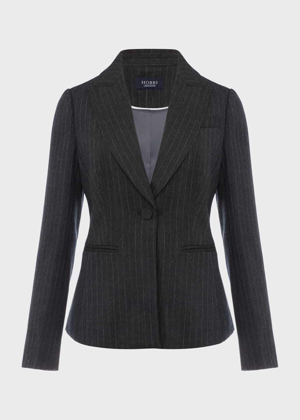 Hobbs Chelsea Jacket Charcoal Ivory