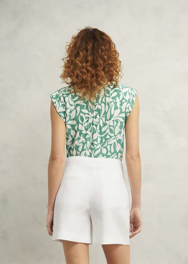 Hobbs Chelsea Linen Shorts White