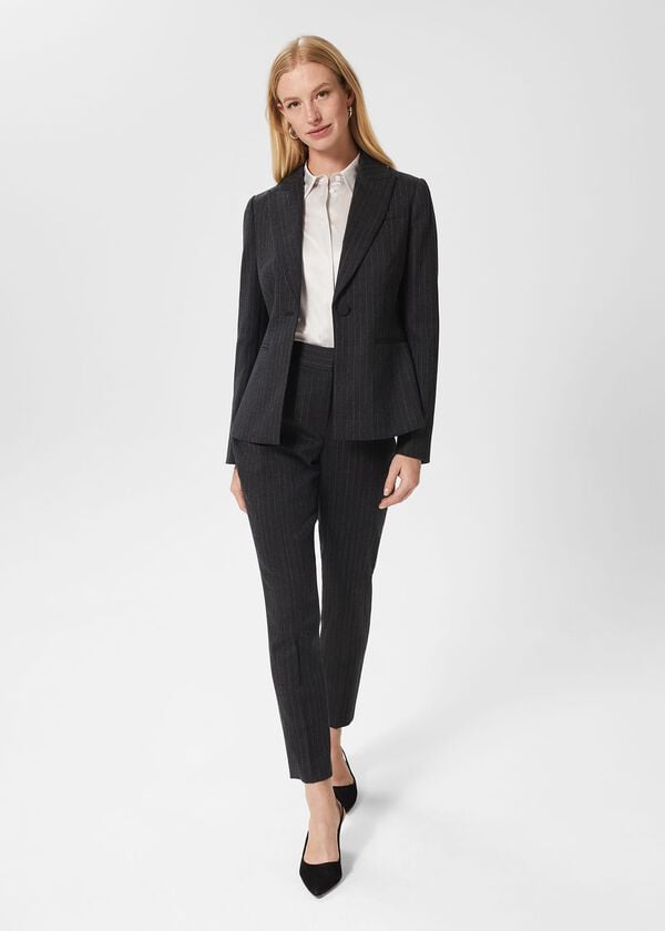 Hobbs Chelsea Trousers Charcoal Ivory