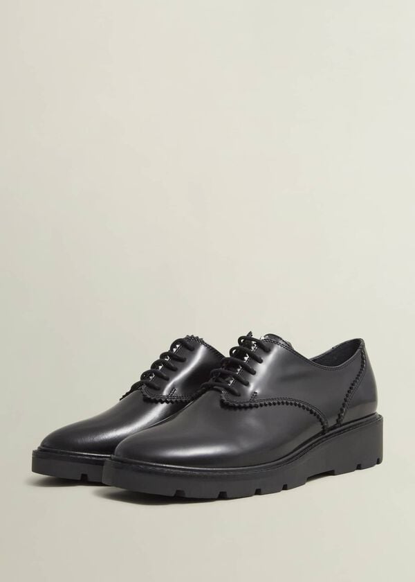 Hobbs Chelsey Lace-Up Shoes Black