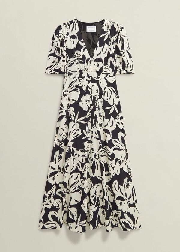 Hobbs Chiltern Dress Black Cream