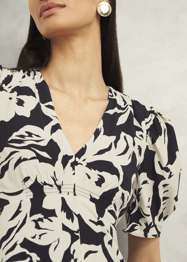 Hobbs Chiltern Dress Black Cream