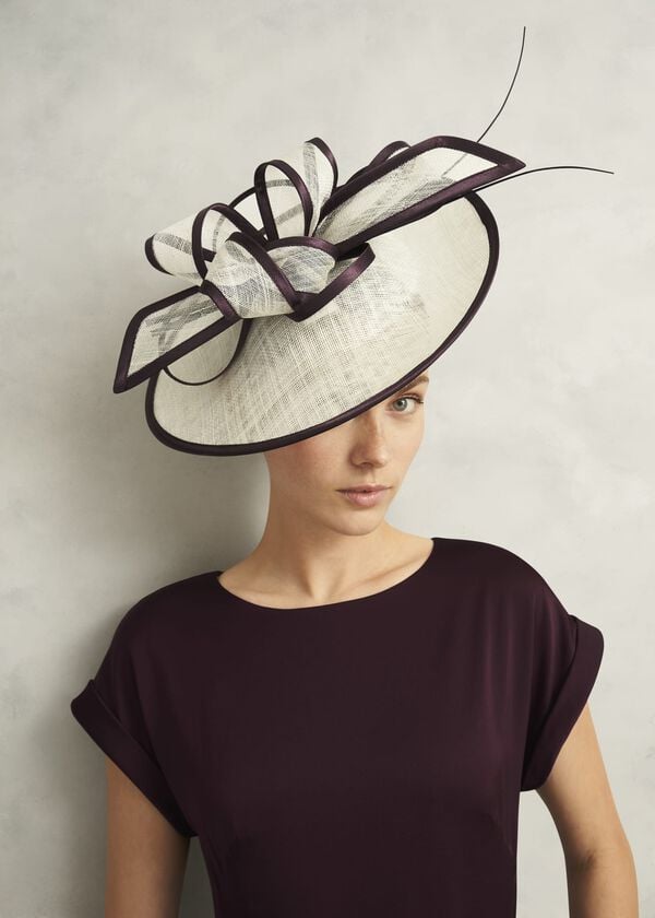 hobbs Chloe Fascinator Buttercream Red