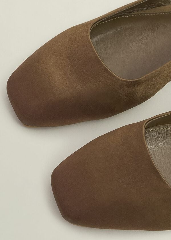 Hobbs Chrissy Satin Mary Janes Medlar Brown