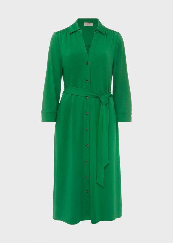 Hobbs Christa Dress Dark Green