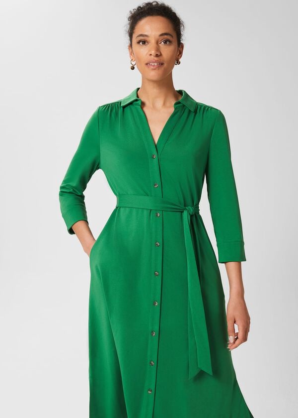 Hobbs Christa Dress Dark Green