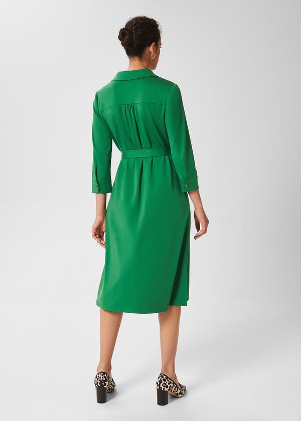 Hobbs Christa Dress Dark Green