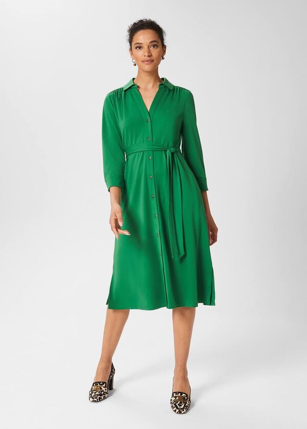 hobbs Christa Dress Dark Green