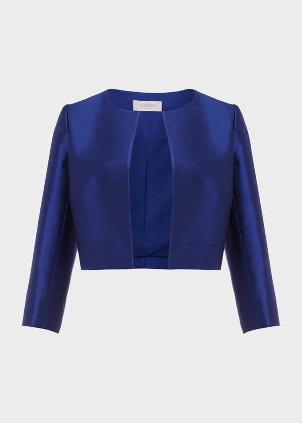 Hobbs Christie Silk Wool Jacket Royal Blue