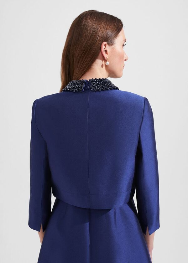 Hobbs Christie Silk Wool Jacket Royal Blue