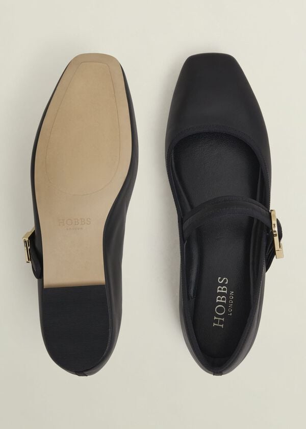 Hobbs Clara Leather Mary Janes Black