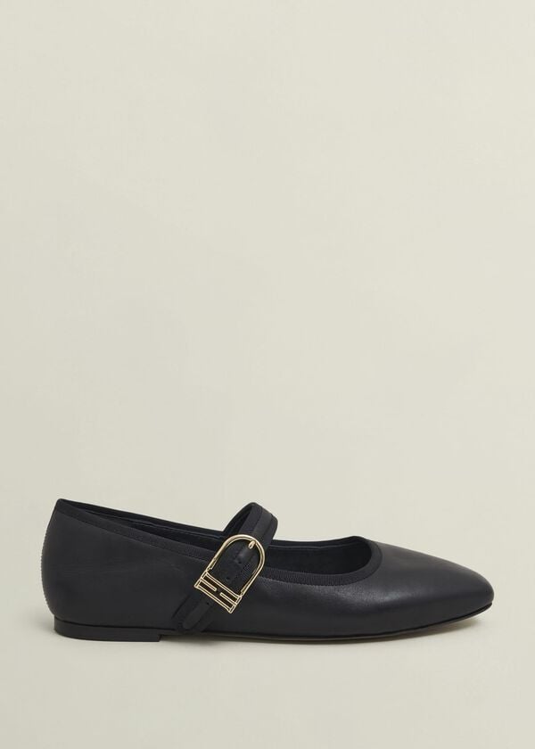 hobbs Clara Leather Mary Janes Black
