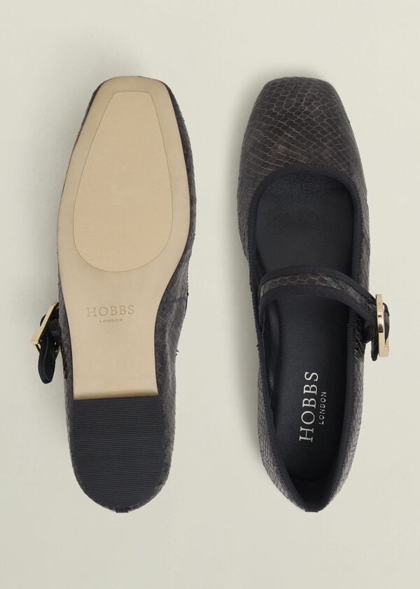 Hobbs Clara Snake Mary Janes Snake Print