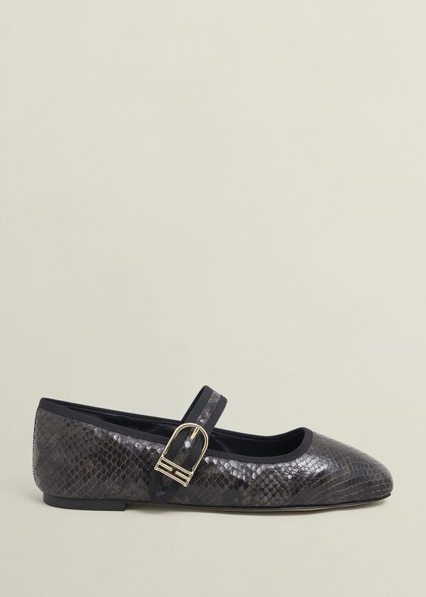 hobbs Clara Snake Mary Janes Snake Print