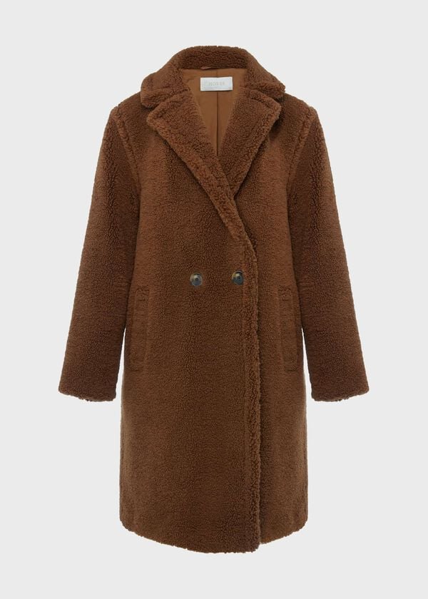 Hobbs Clare Teddy Coat Vicuna