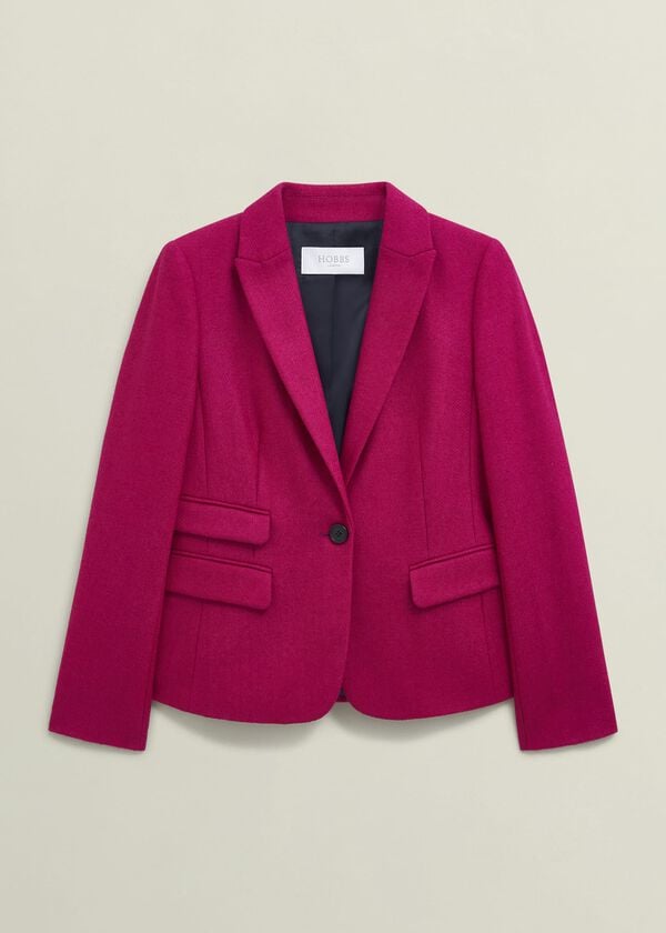 Hobbs Clare Wool Jacket Bright Pink