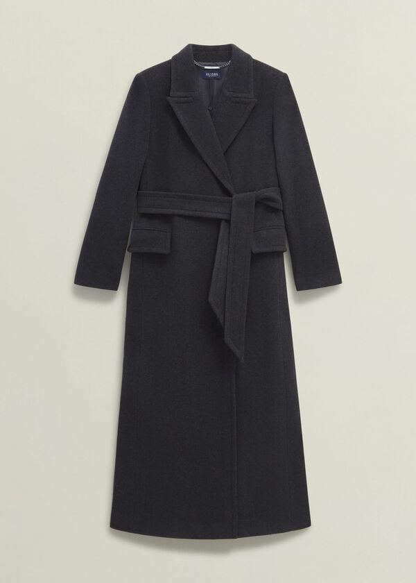 Hobbs Clarendon Wool Blend Coat Charcoal