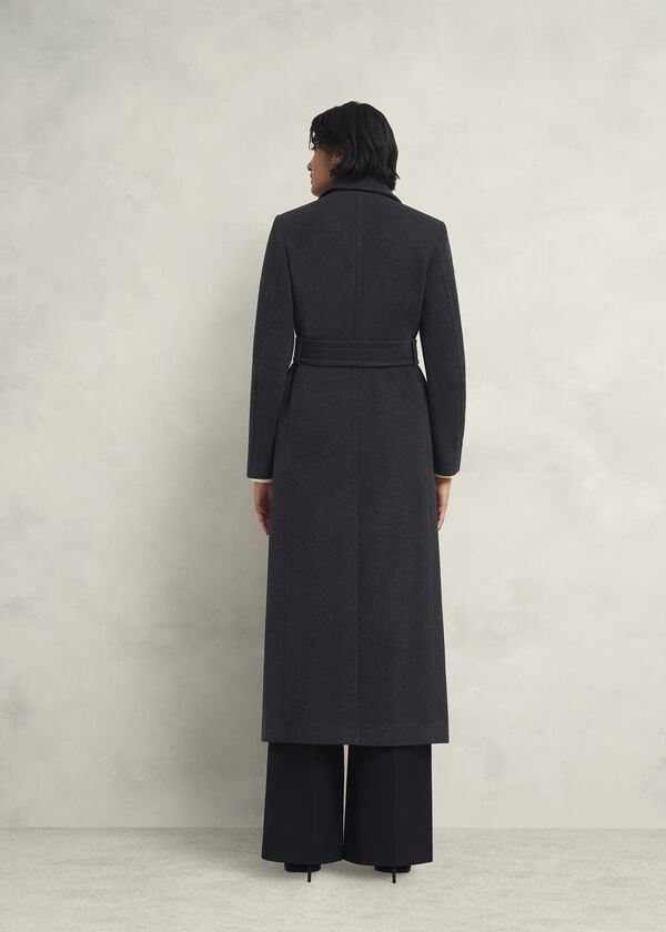 Hobbs Clarendon Wool Blend Coat Charcoal